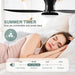 Dimmable Quiet Remote Control Ceiling Fan and Light APP, Black Ceiling Fan for Bedroom Living Room Kitchen Dining Room-5-ErisView
