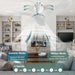 Dimmable Quiet Remote Control Ceiling Fan and Light APP, Black Ceiling Fan for Bedroom Living Room Kitchen Dining Room-9-ErisView