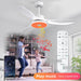 Dimmable RGB Flush Mount Ceiling Fan with Lights, Smart Low Profile Ceiling Fan with Alexa Google Assistant APP Control-5-ErisView