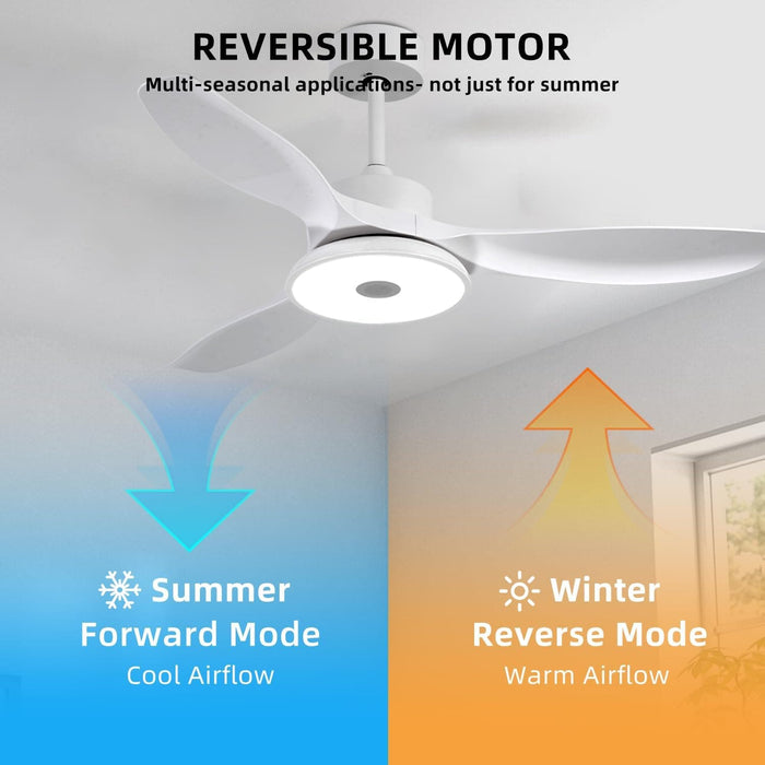 Dimmable RGB Flush Mount Ceiling Fan with Lights, Smart Low Profile Ceiling Fan with Alexa Google Assistant APP Control-6-ErisView