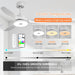 Dimmable RGB Flush Mount Ceiling Fan with Lights, Smart Low Profile Ceiling Fan with Alexa Google Assistant APP Control-7-ErisView