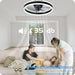 Dimming Low Profile Flush Mount Ceiling Fan, Bladeless Ceiling Fan with Light Bluetooth Speaker APP Remote Control-11-ErisView