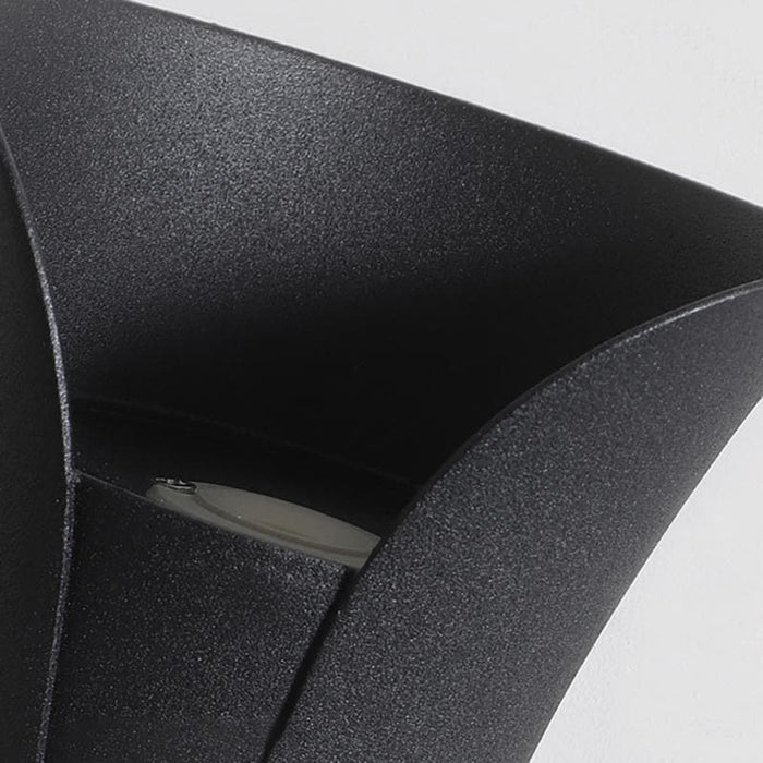 Durable Aluminum and Glass Outdoor Wall Lights, Powerful Up/Down Illumination for 107-161 sq ft, Stylish Curved Design for Beautiful Outdoor Decor-ErisView-13