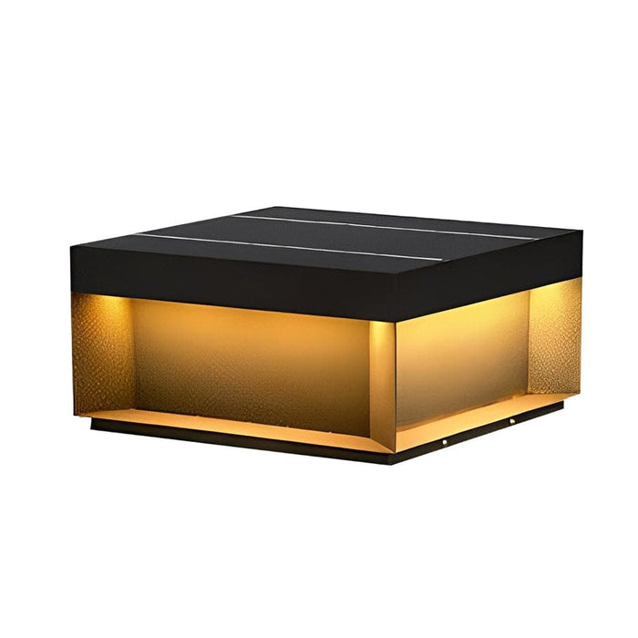 Durable Stainless Steel Solar Pillar Light with High-Color Rendering LED, Tempered Glass Lampshade, Waterproof for Deck, Fence, Porch, and Garden-ErisView-12