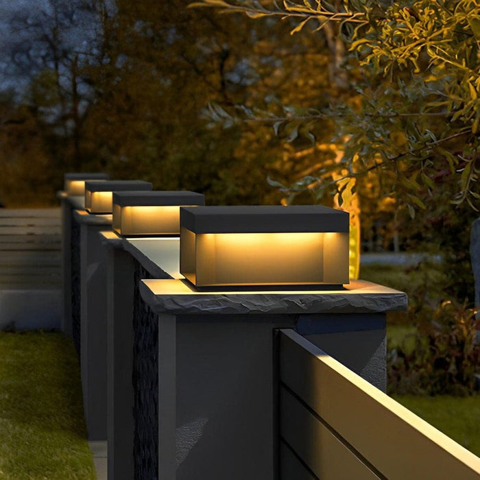 Durable Stainless Steel Solar Pillar Light with High-Color Rendering LED, Tempered Glass Lampshade, Waterproof for Deck, Fence, Porch, and Garden-ErisView-13