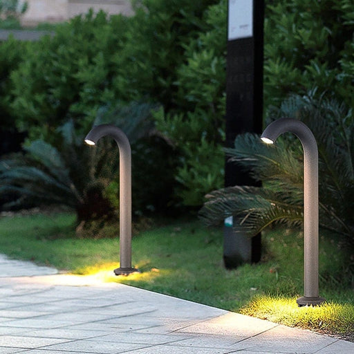 Elegant Curved Outdoor LED Pathway Light, Durable Aluminum Alloy, Waterproof, High Color Rendering for Porches, Patios, Gardens, and More-ErisView-1