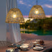 Elegant Solar-Powered Rattan Chandelier for Outdoor Garden Decor, Automatic Day/Night Operation, Easy Installation, 6-8 Hours Illumination-ErisView-3