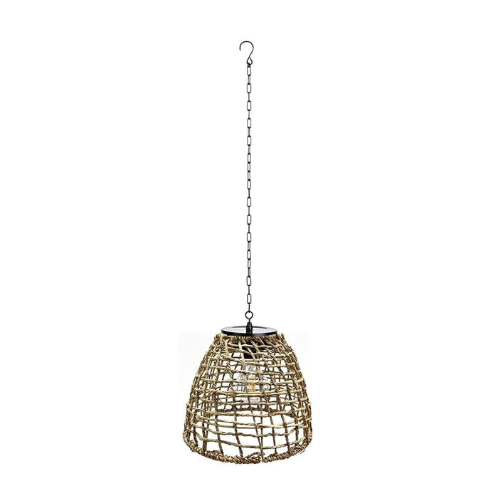 Elegant Solar-Powered Rattan Chandelier for Outdoor Garden Decor, Automatic Day/Night Operation, Easy Installation, 6-8 Hours Illumination-ErisView-6