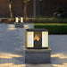 Elegant Stainless Steel Fence Post Lights, Solar & Wired Options, Waterproof, Rustproof, Mountain Scenery Design for Outdoor Decor-ErisView-10