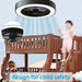 Enclosed Ceiling Fan with Lights, Low Profile Fan Light with Remote Control, Dimming Flush Mount Ceiling Light with Hidden Reversible Blade-2-ErisView