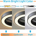 Enclosed Ceiling Fan with Lights, Low Profile Fan Light with Remote Control, Dimming Flush Mount Ceiling Light with Hidden Reversible Blade-3-ErisView