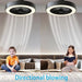 Enclosed Ceiling Fan with Lights, Low Profile Fan Light with Remote Control, Dimming Flush Mount Ceiling Light with Hidden Reversible Blade-4-ErisView