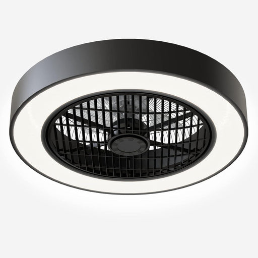 Enclosed Ceiling Fan with Lights, Low Profile Fan Light with Remote Control, Dimming Flush Mount Ceiling Light with Hidden Reversible Blade-1-ErisView