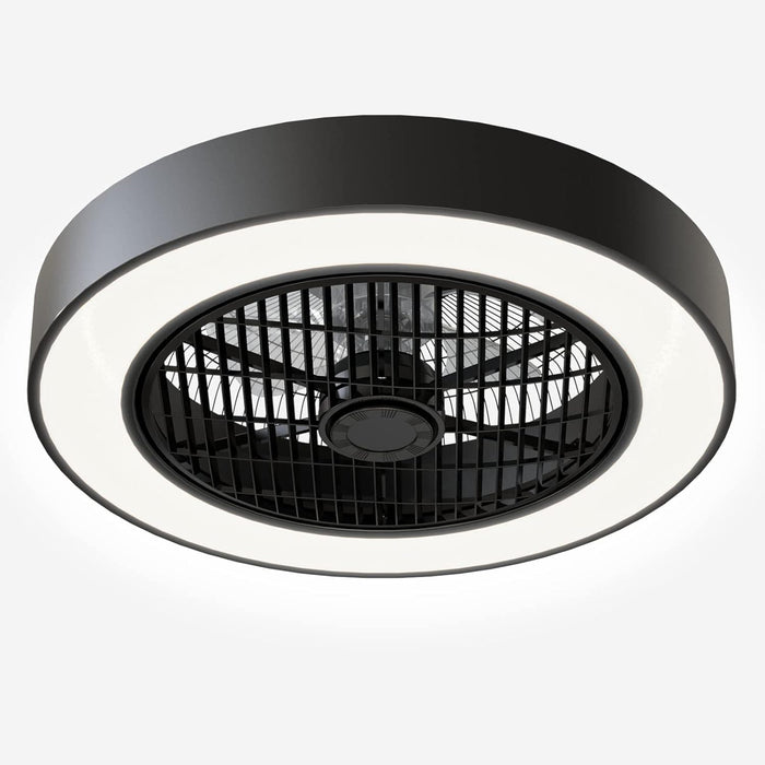 Enclosed Ceiling Fan with Lights, Low Profile Fan Light with Remote Control, Dimming Flush Mount Ceiling Light with Hidden Reversible Blade-1-ErisView