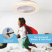 Enclosed LED Ceiling Fan with Light and Bluetooth Speaker, Dimmable RGB Ceiling Fan with Remote Control for Kids' Rooms Bedroom -5-ErisView
