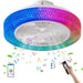 Enclosed LED Ceiling Fan with Light and Bluetooth Speaker, Dimmable RGB Ceiling Fan with Remote Control for Kids' Rooms Bedroom -1-ErisView