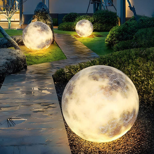 Exquisite Fiberglass Moon Outdoor Light, Perfect for Gardens, Lawns, Courtyards, and Balconies, Available in Three Sizes for Stunning Decor-ErisView-1