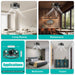 Farmhouse Black Caged Ceiling Fan with Lights, Small Slient Ceiling Fan Light Fixture for Kitchen Bedroom Living Room-ErisView