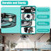Farmhouse Black Caged Ceiling Fan with Lights, Small Slient Ceiling Fan Light Fixture for Kitchen Bedroom Living Room-ErisView