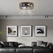 Farmhouse Black Caged Ceiling Fan with Lights, Small Slient Ceiling Fan Light Fixture for Kitchen Bedroom Living Room-ErisView