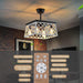 Farmhouse Caged Ceiling Fan with Light and Remote, Rustic Ceiling Fan without Blades for Living Room Bedroom Kitchen-3-ErisView