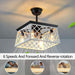 Farmhouse Caged Ceiling Fan with Light and Remote, Rustic Ceiling Fan without Blades for Living Room Bedroom Kitchen-4-ErisView