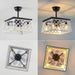 Farmhouse Caged Ceiling Fan with Light and Remote, Rustic Ceiling Fan without Blades for Living Room Bedroom Kitchen-6-ErisView