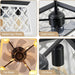 Farmhouse Caged Ceiling Fan with Light and Remote, Rustic Ceiling Fan without Blades for Living Room Bedroom Kitchen-7-ErisView