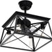 Farmhouse Ceiling Fan with Light, Black Caged Ceiling Fan with Light and Remote, Rustic Ceiling Fans for Living Room Bedroom Kitchen-4-ErisView