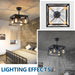Farmhouse Ceiling Fan with Light, Black Caged Ceiling Fan with Light and Remote, Rustic Ceiling Fans for Living Room Bedroom Kitchen-9-ErisView