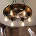 Farmhouse Ceiling Fan with Light and Remote Control, Retro Ceiling Fan with Lights for Living Room, Copper Vintage Ceiling Fans-1-ErisView