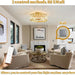 Farmhouse Gold Fandelier Ceiling Fan with Lights and Remote, Quiet Caged Chandelier Ceiling Fans for Living Room Kitchen-6-ErisView