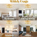 Farmhouse Gold Fandelier Ceiling Fan with Lights and Remote, Quiet Caged Chandelier Ceiling Fans for Living Room Kitchen-7-ErisView