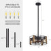Farmhouse Wood Caged Ceiling Fan with Light, Indoor Vintage Ceiling Fans for Bedroom Living Room Kitchen -4-ErisView