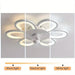 Flower-Shaped Bladeless Ceiling Fan with LED Light, White Dimmable Chandelier Ceiling Fan for Living Room Bedroom-ErisView