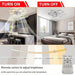 Flower-Shaped Bladeless Ceiling Fan with LED Light, White Dimmable Chandelier Ceiling Fan for Living Room Bedroom-ErisView