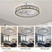 Flush Mount Bladeless Ceiling Fan with LED Light, Enclosed Ceiling Fan Lamp with for Living Room Bedroom-ErisView
