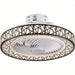 Flush Mount Bladeless Ceiling Fan with LED Light, Enclosed Ceiling Fan Lamp with for Living Room Bedroom-ErisView