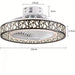 Flush Mount Bladeless Ceiling Fan with LED Light, Enclosed Ceiling Fan Lamp with for Living Room Bedroom-ErisView