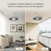 Flush Mount Bladeless Ceiling Fan with Light and Remote Wi-Fi Connect, Low Profile Flush Mount Ceiling Fan for Bedroom Living Room-13-ErisView