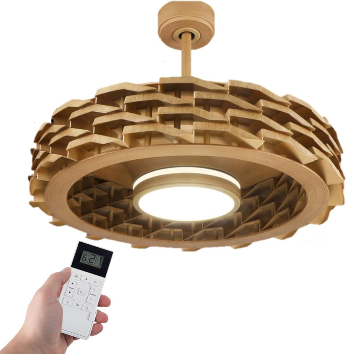 Flush Mount Bladeless Ceiling Fan with Light and Remote Wi-Fi Connect, Low Profile Flush Mount Ceiling Fan for Bedroom Living Room-16-ErisView