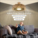 Flush Mount Bladeless Ceiling Fan with Light and Remote Wi-Fi Connect, Low Profile Flush Mount Ceiling Fan for Bedroom Living Room-22-ErisView