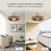 Flush Mount Bladeless Ceiling Fan with Light and Remote Wi-Fi Connect, Low Profile Flush Mount Ceiling Fan for Bedroom Living Room-23-ErisView