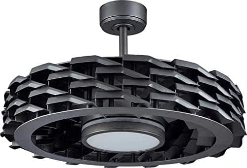 Flush Mount Bladeless Ceiling Fan with Light and Remote Wi-Fi Connect, Low Profile Flush Mount Ceiling Fan for Bedroom Living Room-5-ErisView