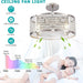 Flush Mount Brushed Nickel Ceiling Fan, Bedroom Ceiling Fans with Lights Remote Control, Small Crystal Ceiling Fan Light Fixture for Bedroom Dining Room-4-ErisView