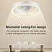 Flush Mount Ceiling Fan with Light and Remote, White Mini Dimmable Low Profile Ceiling Fan-2-ErisView
