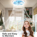 Flush Mount Ceiling Fan with Light and Remote, White Mini Dimmable Low Profile Ceiling Fan-6-ErisView