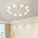 Flush Mount Low Ceiling Fan, Flower Ceiling Fan, Chandelier Fan with Light and Remote, Bladeless Modern Fandelier, Reversible Quiet Ceiling Fans-8-ErisView