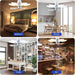 Foldable Socket Ceiling Fan with Light and Remote, Dimmable Quiet Ceiling Fans, Screw In Ceiling Fan with Extender for Bedroom Living Room Kitchen Garage-7-ErisView