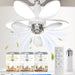 Foldable Socket Ceiling Fan with Light and Remote, Dimmable Quiet Ceiling Fans, Screw In Ceiling Fan with Extender for Bedroom Living Room Kitchen Garage-1-ErisView